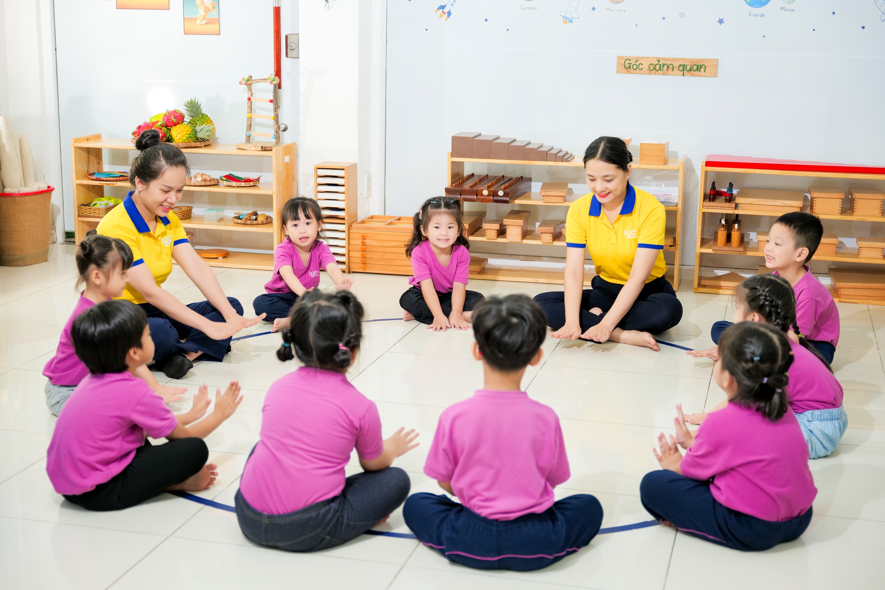 Cơ sở vật chất được đầu tư giúp trẻ có không gian phát triển